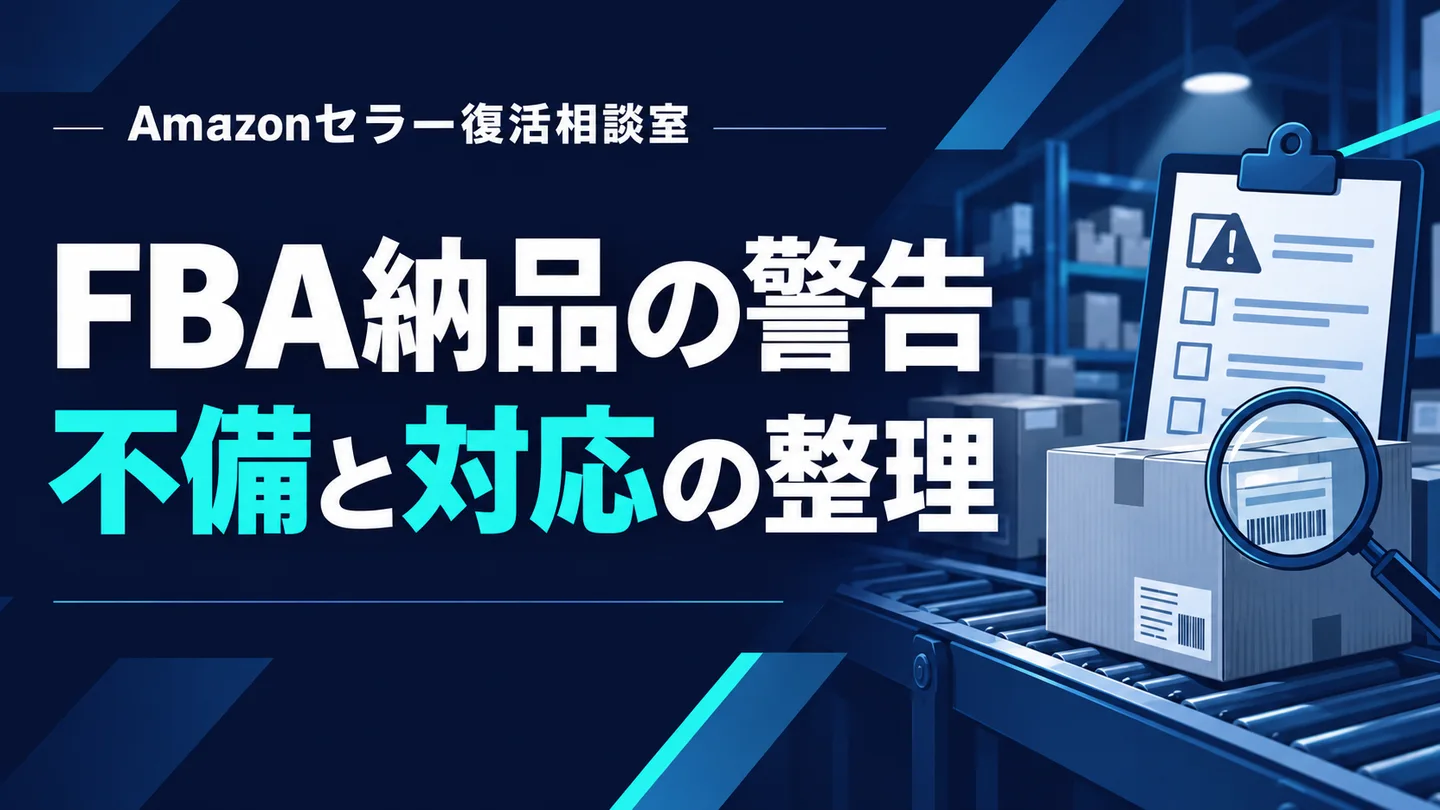 FBA納品の警告 不備と対応の整理