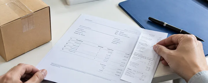 請求書の記載項目を一つずつ照合する