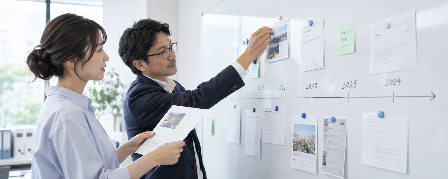 調べた範囲と証拠を索引にまとめる
