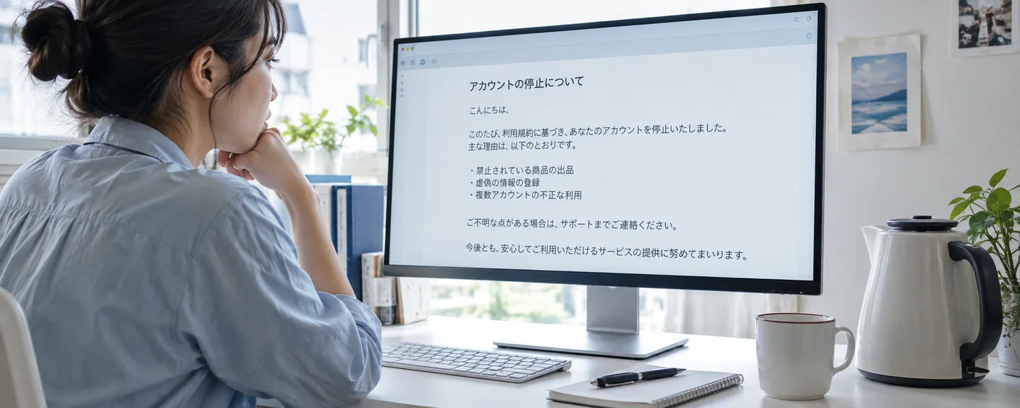 通知に書かれたASINと項目を確かめる