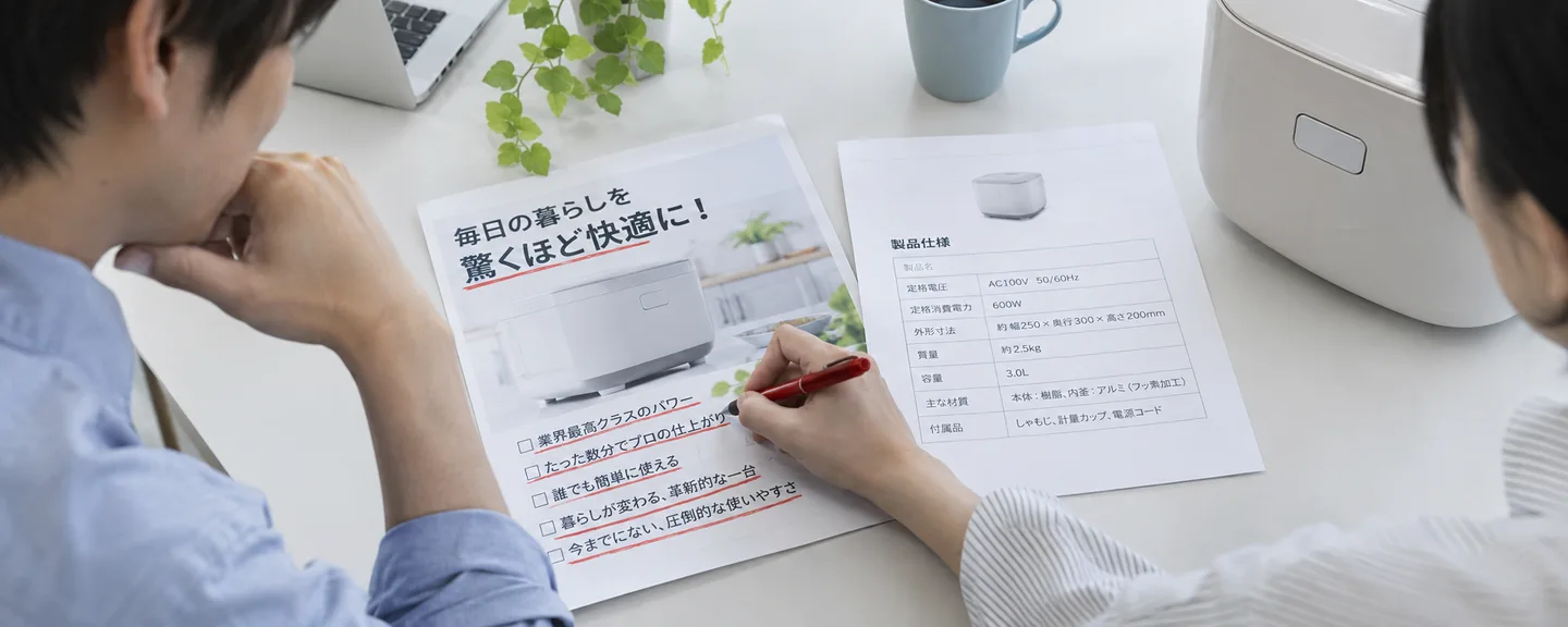 共有情報と自社の出品条件を分けて見る